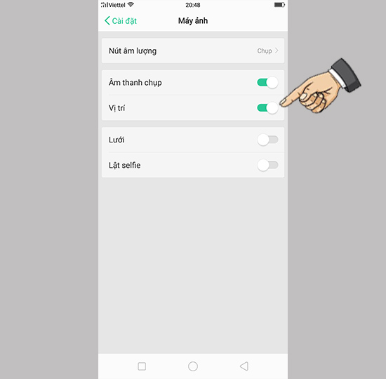 Kích hoạt vị trí